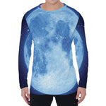 Blue Moon Print Men's Long Sleeve T-Shirt