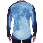 Blue Moon Print Men's Long Sleeve T-Shirt