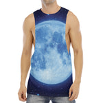 Blue Moon Print Men's Muscle Tank Top