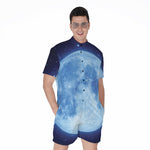 Blue Moon Print Men's Rompers