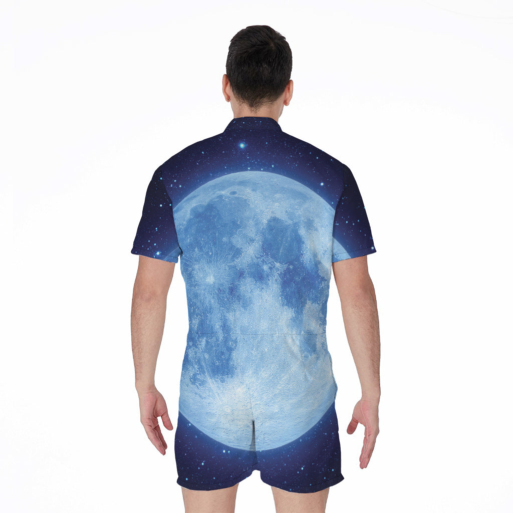 Blue Moon Print Men's Rompers