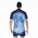 Blue Moon Print Men's Rompers