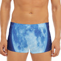Blue Moon Print Men's Short Boxer Briefs