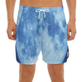 Blue Moon Print Men's Split Running Shorts