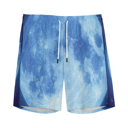 Blue Moon Print Men's Sports Shorts