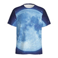 Blue Moon Print Men's Athletic T-Shirt