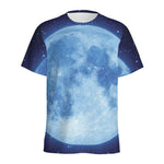 Blue Moon Print Men's Sports T-Shirt