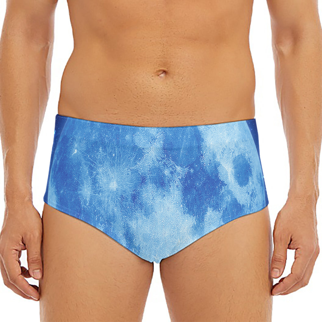 Blue Moon Print Men's Triangle Swim Briefs