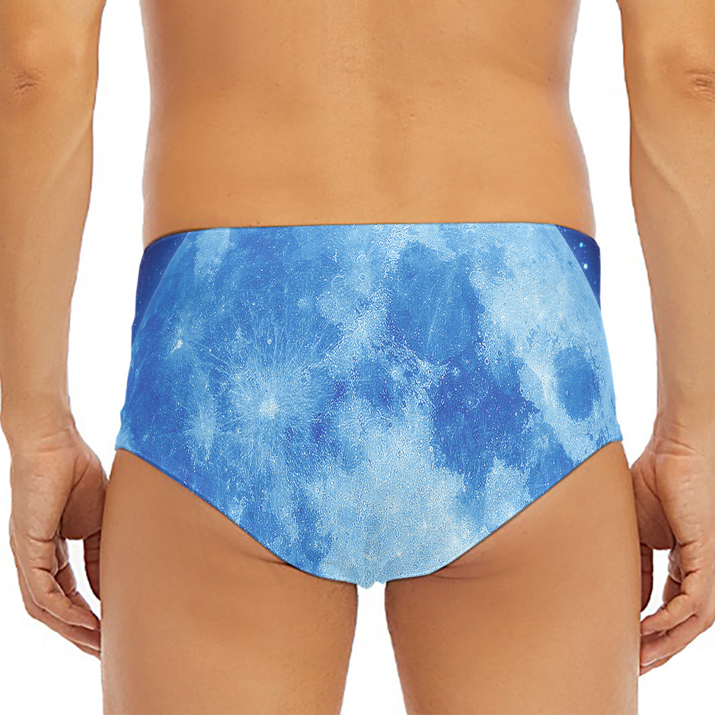 Blue Moon Print Men's Triangle Swim Briefs