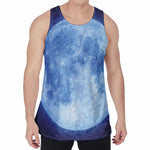Blue Moon Print Men's Velvet Tank Top