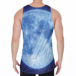 Blue Moon Print Men's Velvet Tank Top