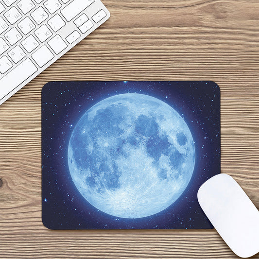 Blue Moon Print Mouse Pad