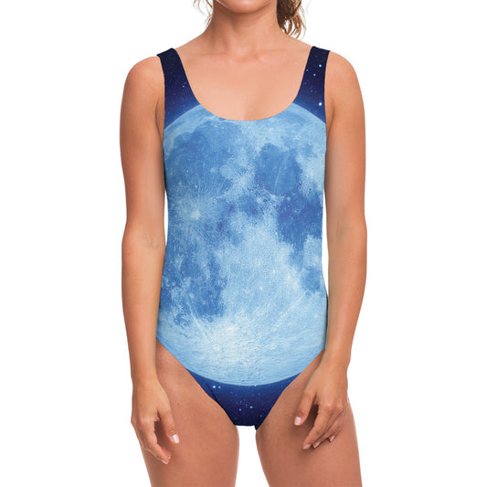 Blue Moon Print One Piece Swimsuit
