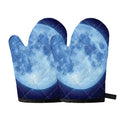 Blue Moon Print Oven Mitts