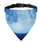 Blue Moon Print Over The Collar Dog Bandana