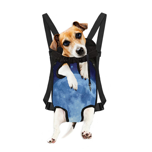 Blue Moon Print Pet Carrier Backpack