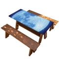Blue Moon Print Picnic Table Cover