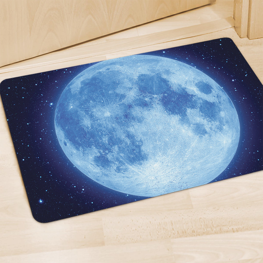 Blue Moon Print Polyester Doormat