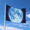 Blue Moon Print Polyester Flag