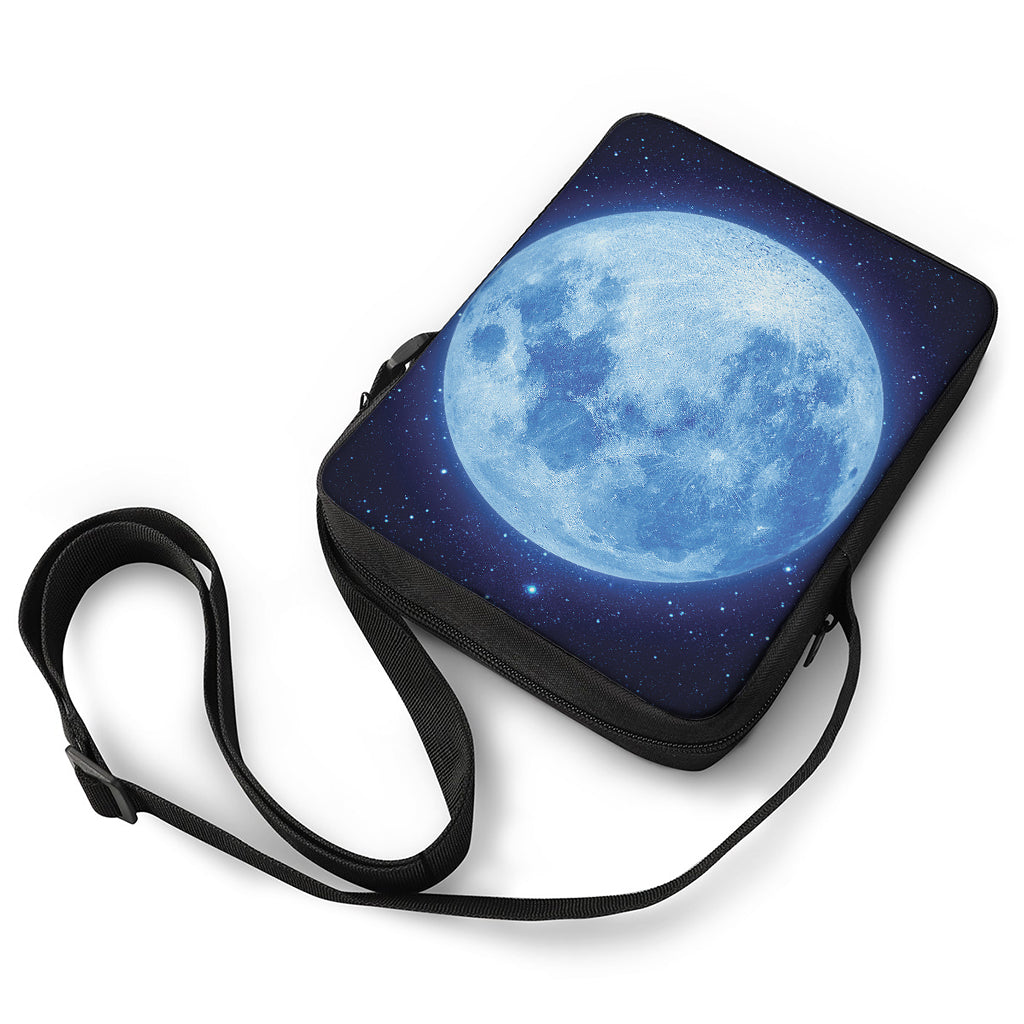 Blue Moon Print Rectangular Crossbody Bag