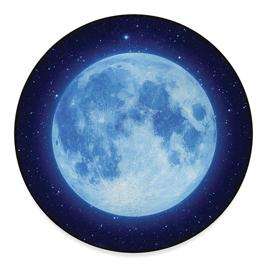 Blue Moon Print Round Floor Mat