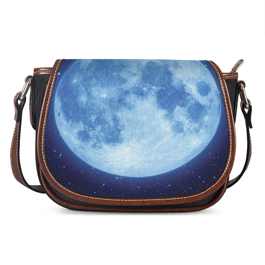 Blue Moon Print Saddle Bag