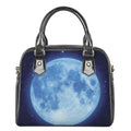 Blue Moon Print Shoulder Handbag