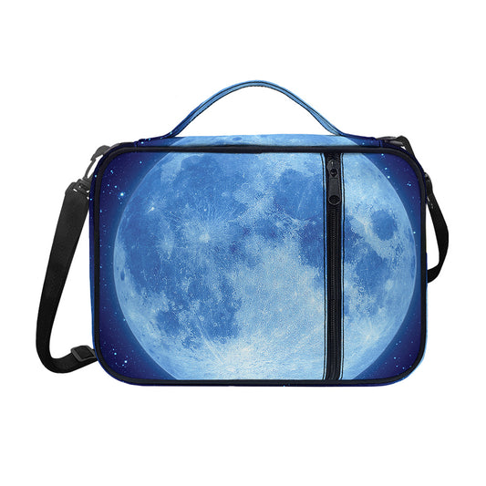 Blue Moon Print Shoulder Strap Bible Bag