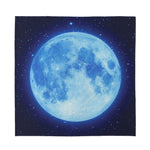 Blue Moon Print Silk Bandana
