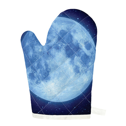 Blue Moon Print Single Oven Mitt
