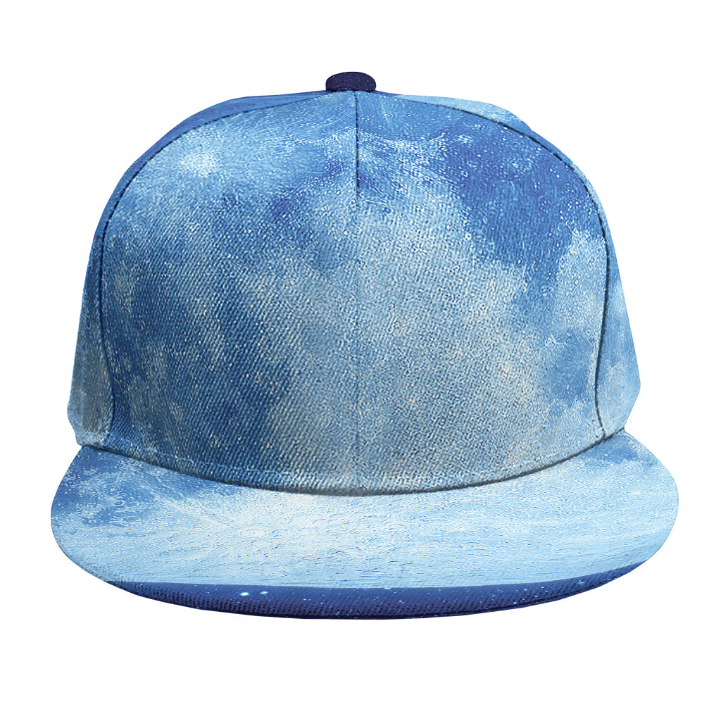 Blue Moon Print Snapback Cap