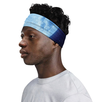 Blue Moon Print Sports Headband