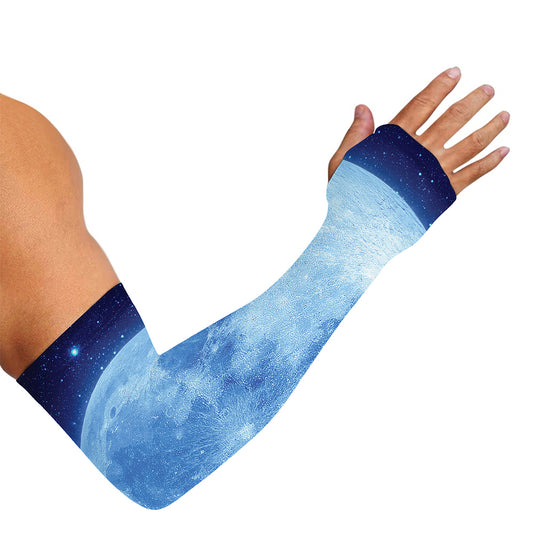 Blue Moon Print Sun Protection Arm Sleeves