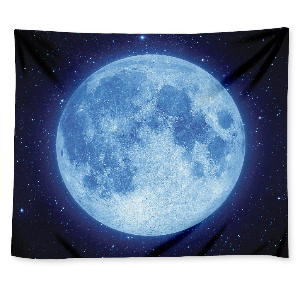 Blue Moon Print Tapestry