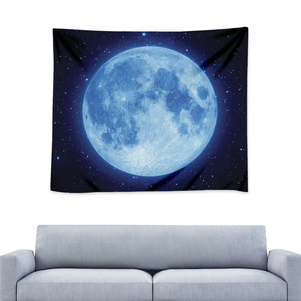 Blue Moon Print Tapestry