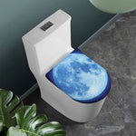 Blue Moon Print Toilet Lid Cover