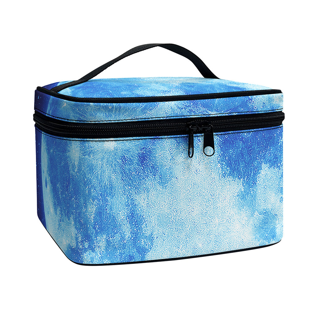 Blue Moon Print Travel Makeup Bag