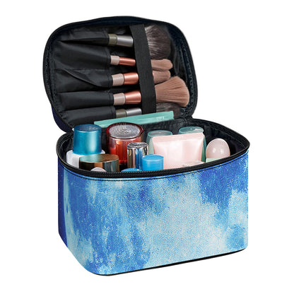 Blue Moon Print Travel Makeup Bag