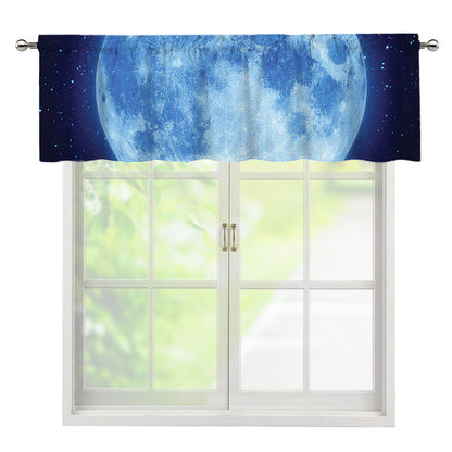 Blue Moon Print Window Valance