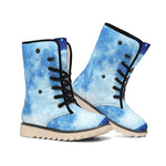 Blue Moon Print Winter Boots
