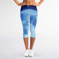 Blue Moon Print Women's Capri Leggings