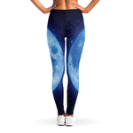 Blue Moon Print Women's Leggings