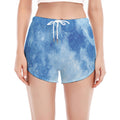 Blue Moon Print Women's Split Running Shorts