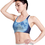 Blue Moon Print Women's Sports Bra