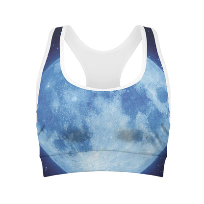 Blue Moon Print Women's Sports Bra
