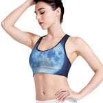 Blue Moon Print Women's Sports Bra