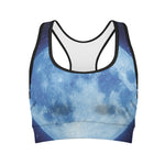 Blue Moon Print Women's Sports Bra