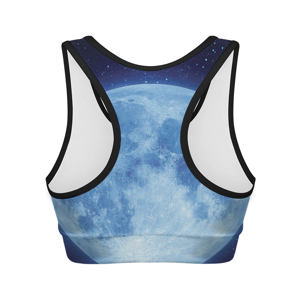 Blue Moon Print Women's Sports Bra