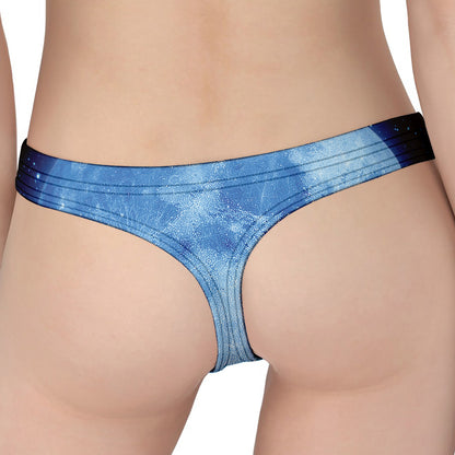 Blue Moon Print Women's Thong
