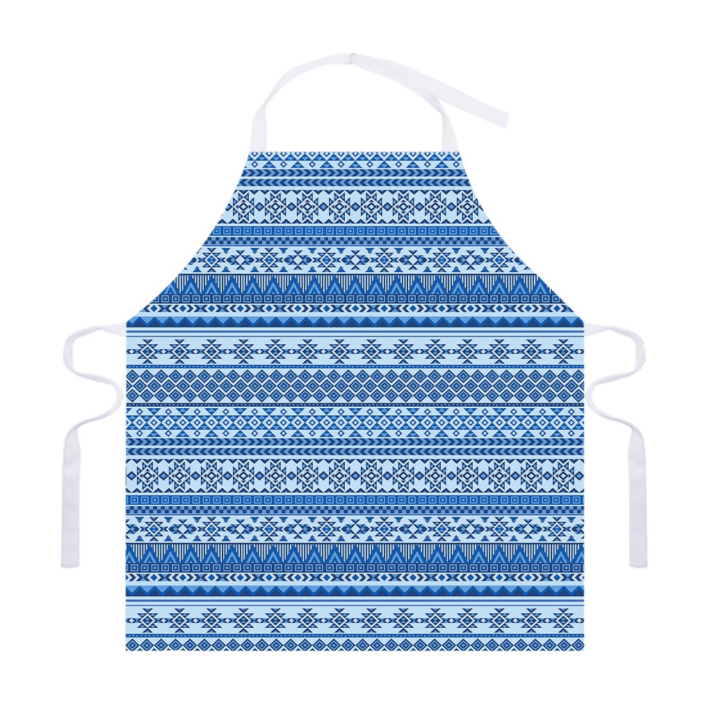 Blue Native American Aztec Pattern Print Adjustable Apron